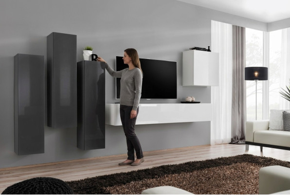 Ensemble de salon Unité murale Armoire murale Meuble bas de télévision Suite design Mobilier neuf