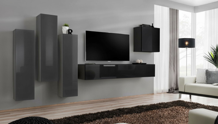 Conception Unité murale TV Stand 3x Armoire murale Buffet Armoire Mobilier de luxe