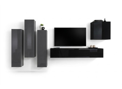 Conception Unité murale TV Stand 3x Armoire murale Buffet Armoire Mobilier de luxe