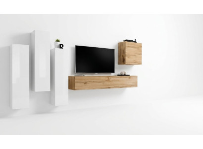 Meuble TV moderne en bois pour salon, meuble brun pour mur, nouvelle unité murale