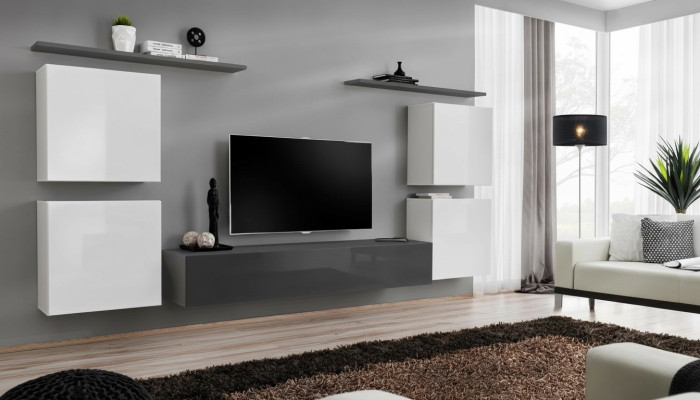 Unité murale de design Ameublements de luxe Étagère murale complète Armoire murale en bois