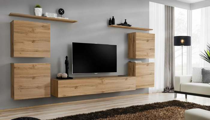 Meuble mural design Étagère Salon Bois Meuble TV Étagères murales nouveau mobilier en bois