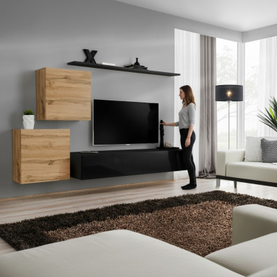 Unité murale de concepteur Mobilier de salon Étagères murales Stand TV de luxe Buffet Moderne