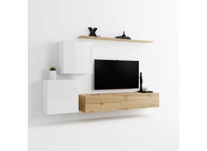 Unité murale moderne pour salon buffet de designer support TV 4 pièces. nouveau