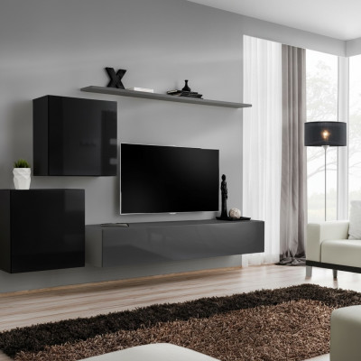 Ensemble de meubles de salon Designer Unité murale Buffet 2x armoire murale Ensemble Designer de 4 pièces nouveau