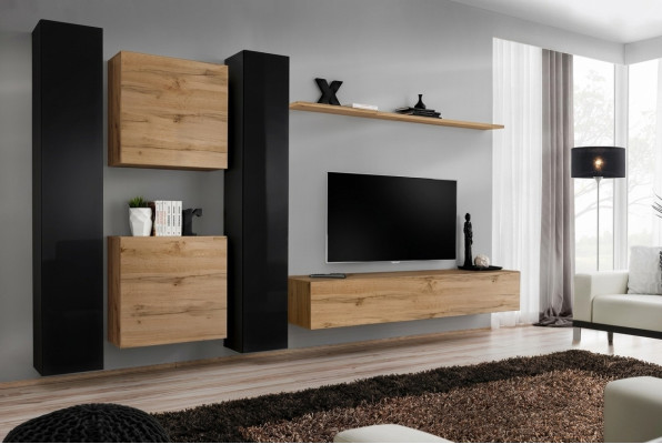 Designer Mobilier de salon 4x Armoire murale Mobilier de luxe Armoire suspendue
