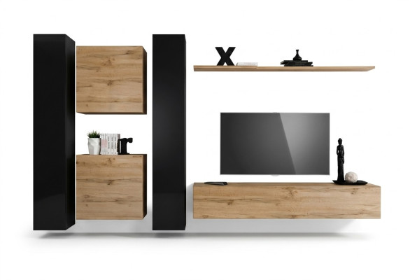 Designer Mobilier de salon 4x Armoire murale Mobilier de luxe Armoire suspendue
