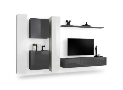 Armoire murale grise Étagère murale pour salon Armoire murale Design Moderne Mobilier