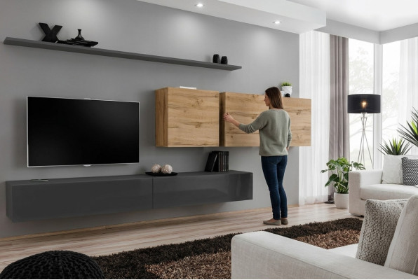 Bahut design meuble en bois complet 7 pièce buffet mural meubles de salon