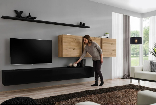 Ensemble complet buffet TV bas de 7 pièces mobilier de salon Mobilier moderne