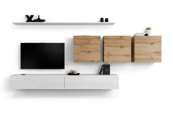 Mobilier de salon Unité murale moderne Armoire murale Buffet Bas de télévision Designer