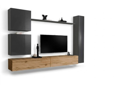 Armoire murale ensemble complet de 6 pièces de meubles modernes buffet bas de télévision