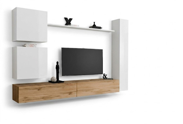 Ensemble complet de meubles de salon blanc Ensemble mural Étagère Armoire murale de luxe nouvelle