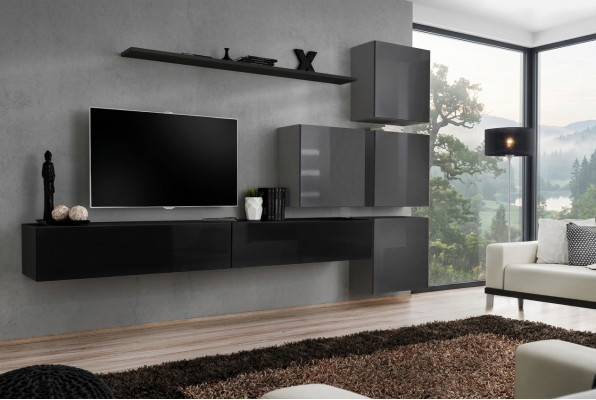 Salon Design Unité murale complète Armoire murale Suite de luxe Armoire