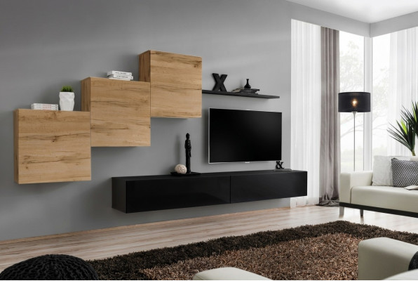 Mobilier d'unité murale moderne Ensemble complet Étagère murale design Buffet