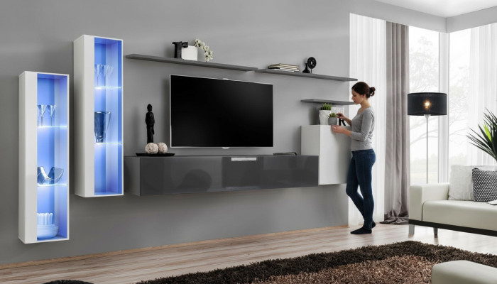 Ensemble mural Designer Set complet Mobilier de luxe nouvel Ensemble de meubles de 3 armoires murales