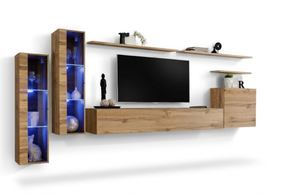 Salle de séjour suite Meubles 7 pièces luxueux armoire murale designer étagère murale
