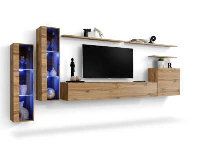 Salle de séjour suite Meubles 7 pièces luxueux armoire murale designer étagère murale