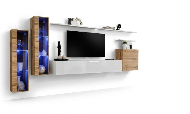 Meuble TV de luxe Mobilier de salon Cabinet TV Buffet bas Design Moderne Unité murale