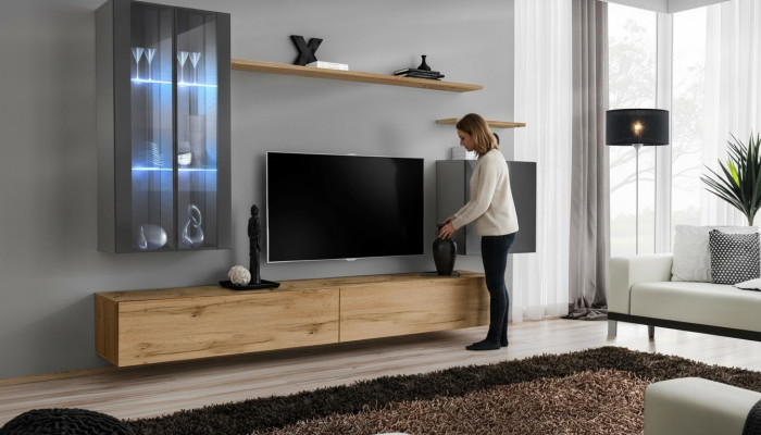 Designer Suite de luxe complète Mobilier de salon Étagères Style Moderne Buffet