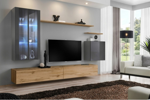 Designer Suite de luxe complète Mobilier de salon Étagères Style Moderne Buffet