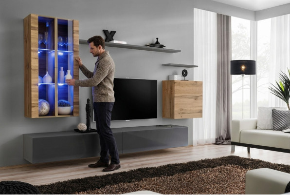 Meubles de design Armoire murale Unité murale Meubles de salon Meuble TV en bois Meubles en bois Buffet