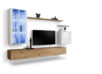 Meuble TV en bois Meuble bas Mural Ensemble complet de meubles de salon de designer