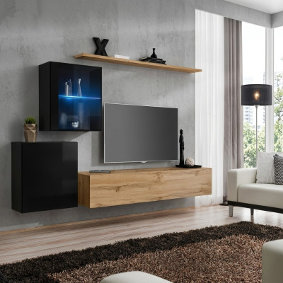 Armoire murale brillante de luxe Designer Suite de luxe Étagère murale Meuble
