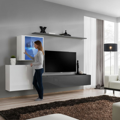 Unité murale meuble en bois armoire murale étagère murale designer meuble complet designer