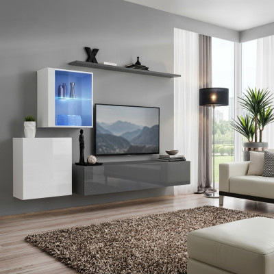 Unité murale meuble en bois armoire murale étagère murale designer meuble complet designer