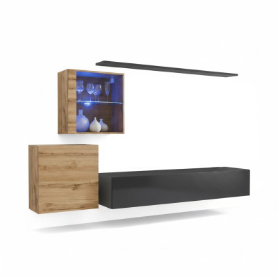 Étagère murale Ensemble complet Meubles design de salon Mobilier de luxe Ameublement en bois