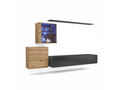 Étagère murale Ensemble complet Meubles design de salon Mobilier de luxe Ameublement en bois