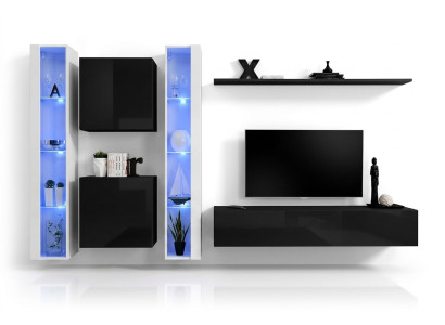 Mobilier de salon Designer Luxe Meuble TV Designer Étagère Murale Complète