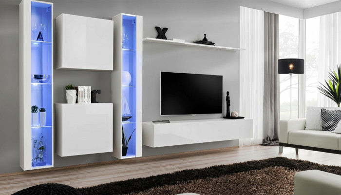 Designer Moderne Wandeinheit Luxusregale Komplettschrank Wohnzimmermöbel  Conception unité murale moderne Étagères de luxe Armoire murale complète Meubles de salon
