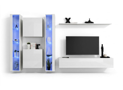 Designer Moderne Wandeinheit Luxusregale Komplettschrank Wohnzimmermöbel  Conception unité murale moderne Étagères de luxe Armoire murale complète Meubles de salon