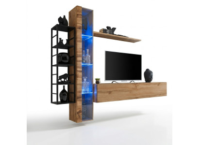 Braun Designer Unité Murale de Luxe Salon Complet Mobilier Ensemble Buffet Meuble