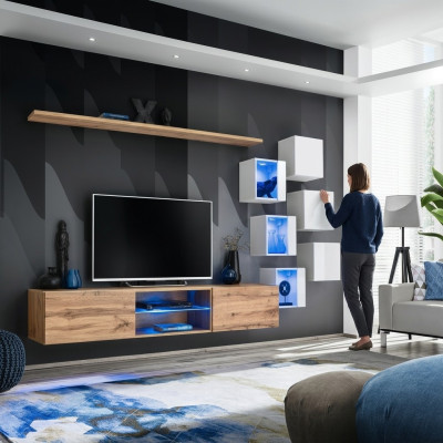 Meubles de salon Buffet en bois Ensemble de luxe Mobilier complet Armoire murale