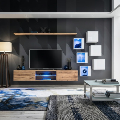 Meubles de salon Buffet en bois Ensemble de luxe Mobilier complet Armoire murale