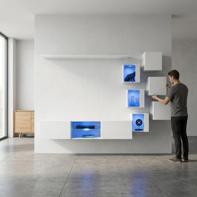 Meuble mural de luxe Mobilier neuf Armoire murale de meuble de salon Complet
