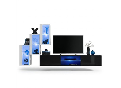 Ensemble mural ensemble de meubles de luxe designer complet Mobilier moderne 3x meuble mural