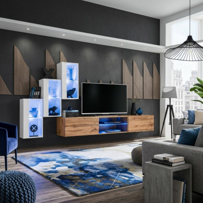Salon nouvelle unité murale Mobilier Moderne Meuble TV moderne bas murale