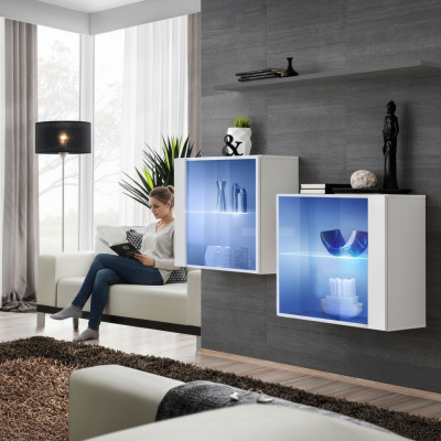 Unité murale Armoire Design moderne Armoires Meubles de salon Étagère murale