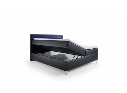 Lit sommier à ressorts Lit double Meubles rembourrés Cuir synthétique Conception double de luxe par designer