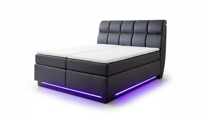 Lit capitonné. Lit Meubles Rembourrés Designer Double Luxe Design 180x200cm Simili Cuir