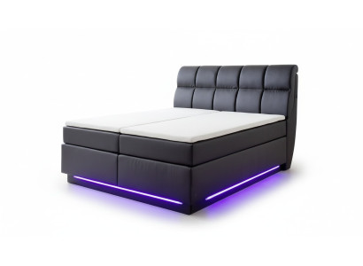 Lit capitonné. Lit Meubles Rembourrés Designer Double Luxe Design 180x200cm Simili Cuir