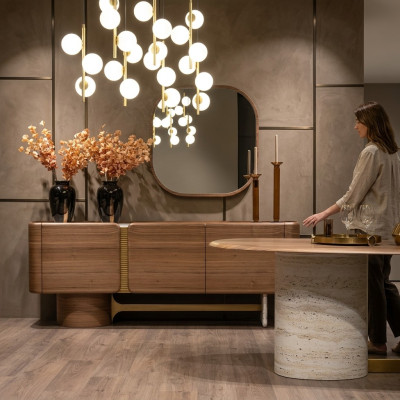 Enfilade Commode Suite Enfilade Miroir Bois Marron Mobilier Design Ensemble