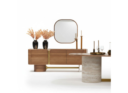 Enfilade Commode Suite Enfilade Miroir Bois Marron Mobilier Design Ensemble