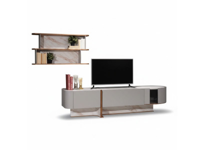 Ensemble de salon ensemble mural de luxe Téléviseur Buffet bas Buffet étagère murale nouvelle