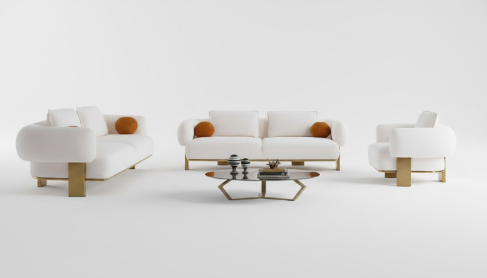 Ensemble de canapé 2x coussins de siège trois places ensemble de canapé design 3 pièces nouveau salon