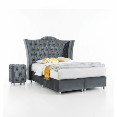 Ensemble de chambre de luxe Designer Suite Lit 2x Table de chevet en bois Complet nouveau